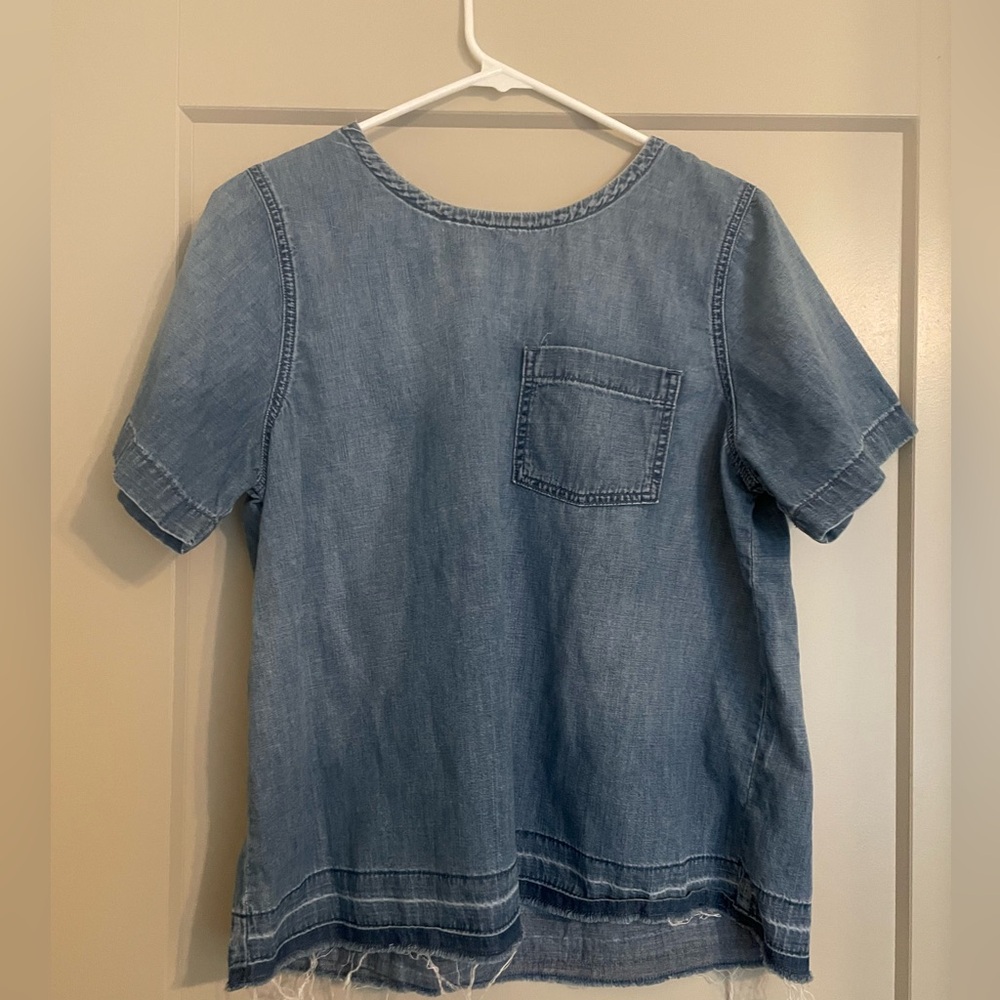 Madewell chambray top size M